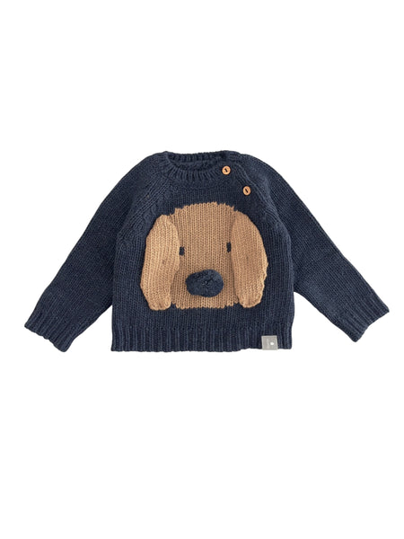 Maglia blu con cagnolino per neonato Snug 934AY6W005140 0037 