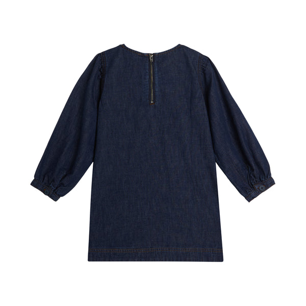 Abito in denim blu con pietre per bambina Stella McCartney kids TZ1D20-Z0746 620 