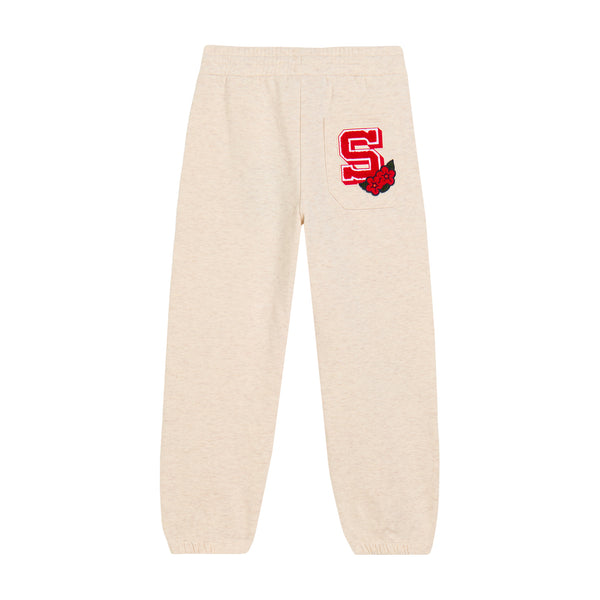 Pantalone in felpa panna con patch per bambina Stella McCartney kids TZ6B60-Z3059 870 