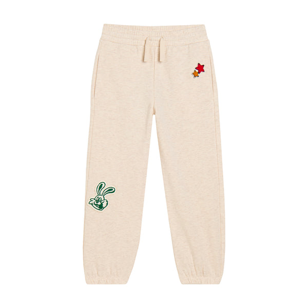 Pantalone in felpa panna con patch per bambina Stella McCartney kids TZ6B60-Z3059 870 
