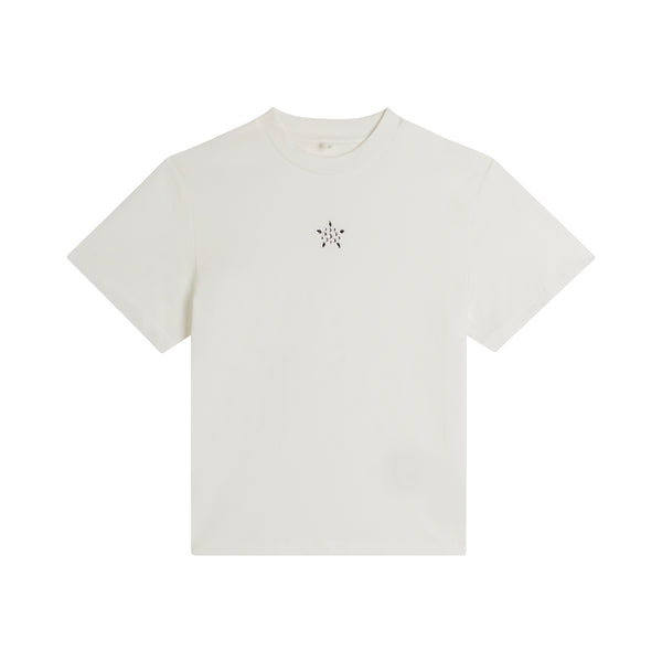 T-shirt bianca con applicazioni per bambina Stella McCartney kids TZ8D91-Z3772 101 