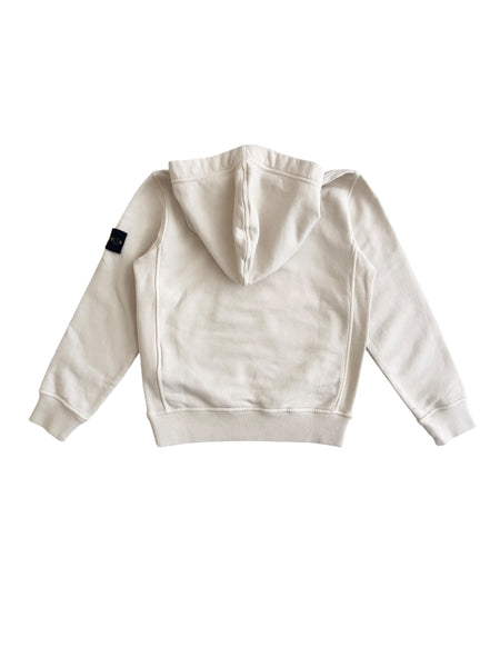 Felpa con cappuccio bianco panna per bambini Stone Island L2S166100003 S0A20 V0097 