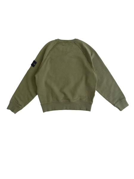 Felpa verde bosco per bambini Stone Island L2S166100007 S0A20 V005G 