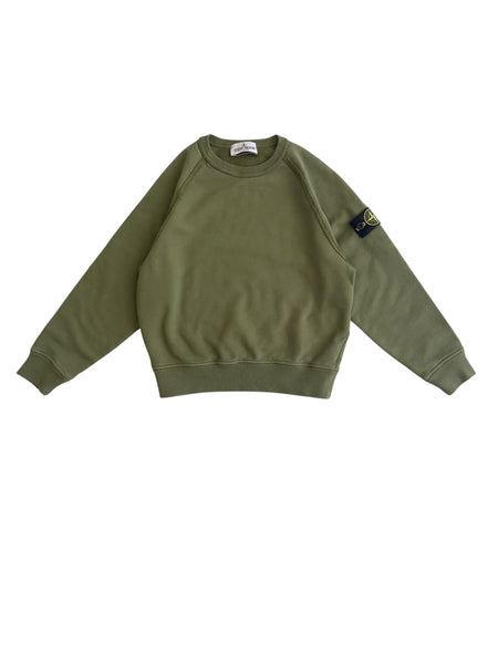 Felpa verde bosco per bambini Stone Island L2S166100007 S0A20 V005G 