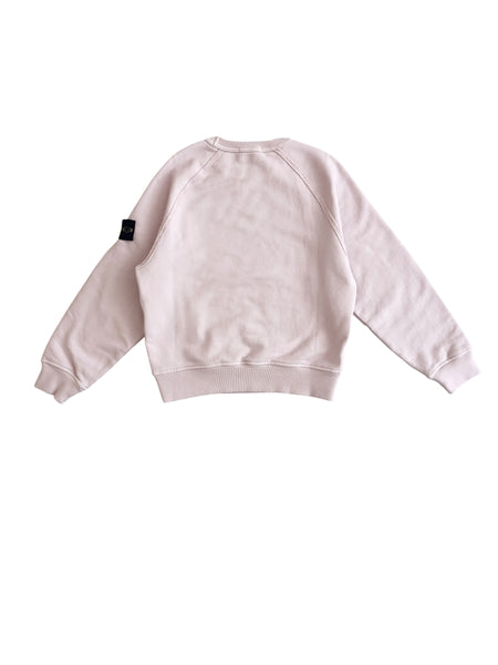 Felpa rosa cipria per bambini Stone Island L2S166100007 S0A20 V0085 