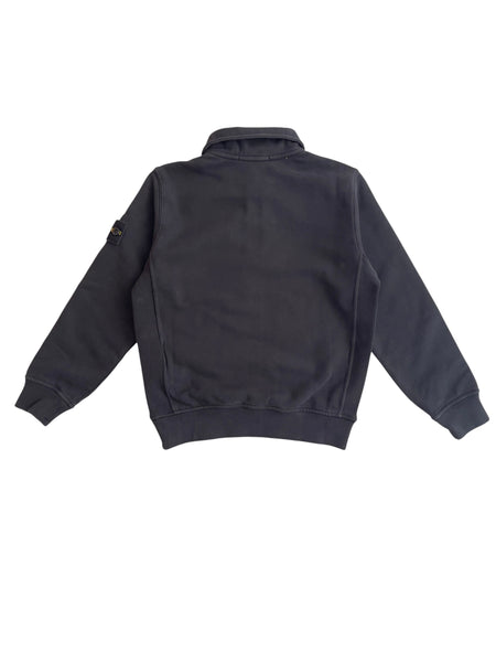 Felpa stile polo nero per bambino Stone Island L2S166100012 S0A20 V0029 