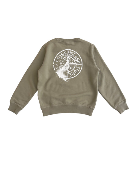 Felpa verde salvia per bambino Stone Island L2S166100014 S0514 V0068 