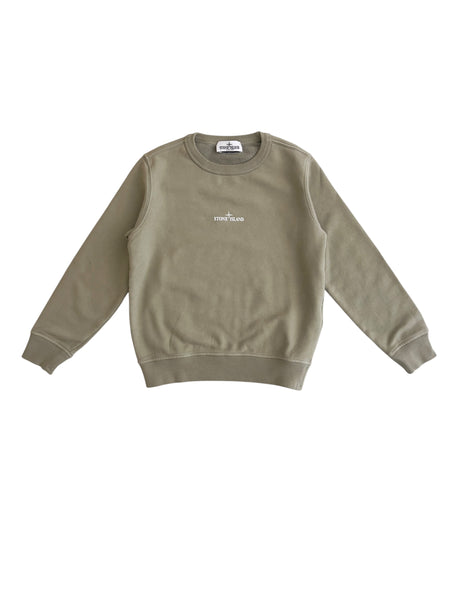 Felpa verde salvia per bambino Stone Island L2S166100014 S0514 V0068 