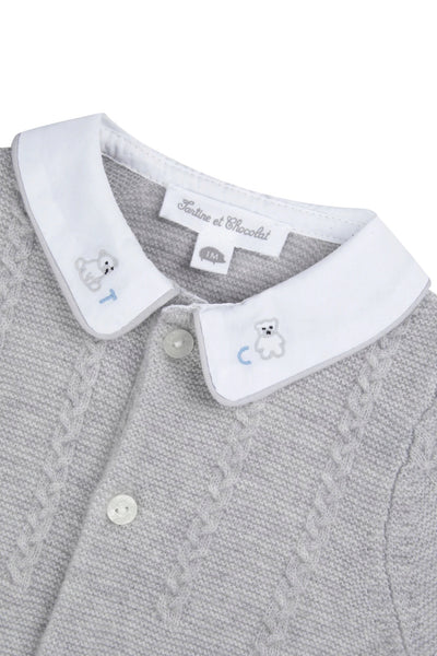 Tutina in maglia grigio per neonato Tartine et Chocolat CD32030-2026H GRIS CHINE 