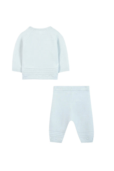 Completo maglia + pantalone celeste per neonato Tartine et Chocolat CD36040-4126H BLUE CIEL 