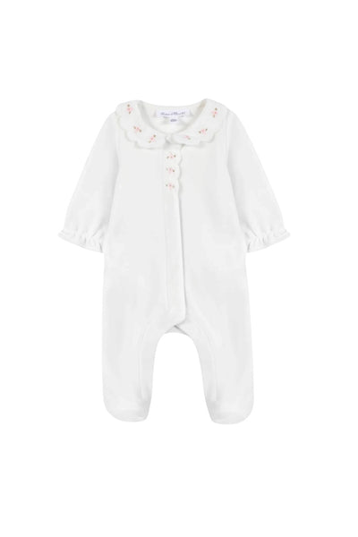 Tutina effetto velluto bianco latte per neonata Tartine et Chocolat CD54110-1326H NACRE 