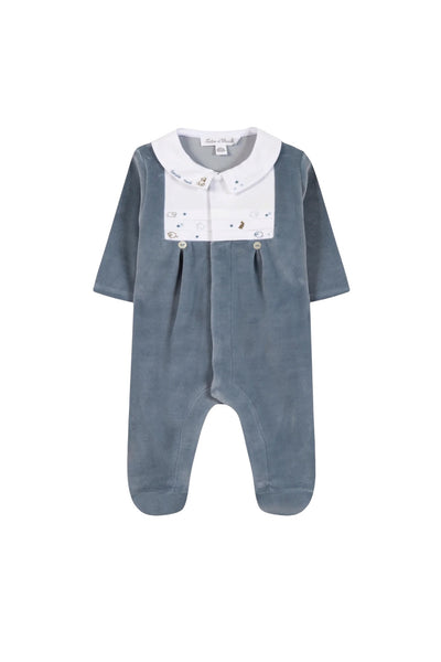 Tutina in velluto carta da zucchero per neonato Tartine et Chocolat CD54140-4726H DENIM 