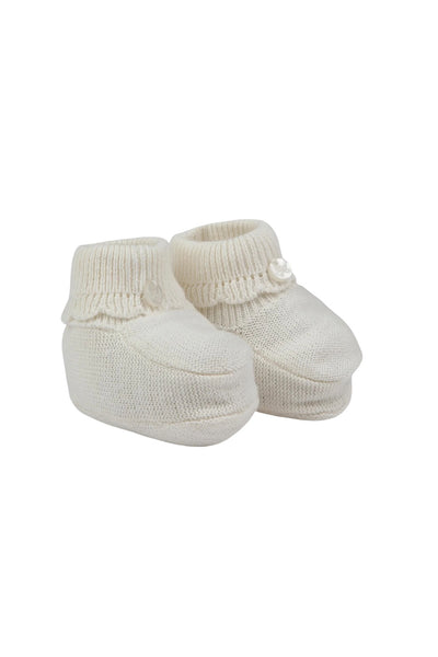 Pantofole nascita panna per neonati Tartine et Chocolat CD89010-1326H NACRE 