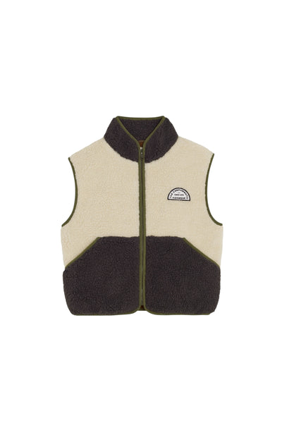 Orsetto smanicato bianco e antracite per bambino The Campamento TC-AW26-114 ECRU 