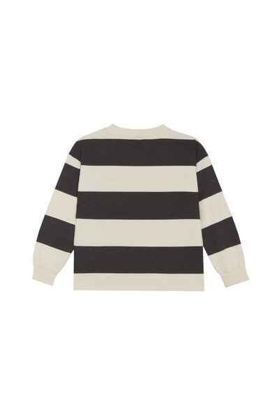 T-shirt a righe antracite e panna per bambino The Campamento TC-AW26-30 GREY 