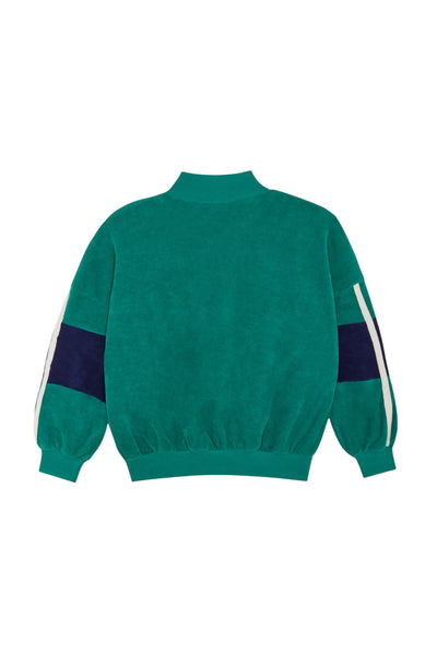 Felpa verde e blu per bambino The Campamento TC-AW26-65 GREEN 