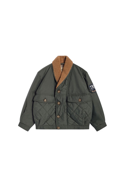 Giubbino verde per bambina The New Society DUSK OUTERWEAR TEA LEAF 