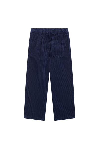 Pantalone blu in velluto a coste per bambini The New Society ELIO CORDUROY TROUSER BLACK 
