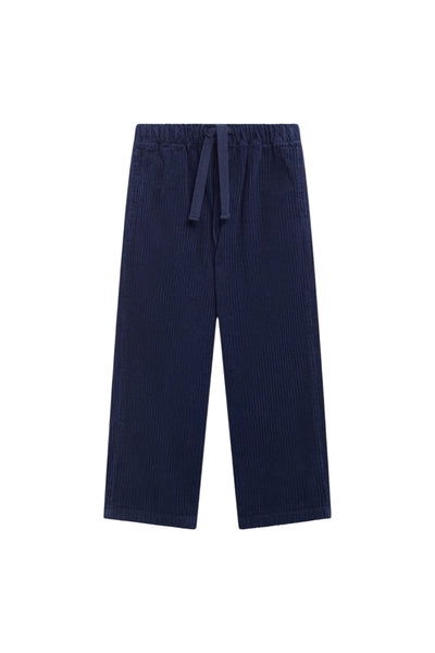Pantalone blu in velluto a coste per bambini The New Society ELIO CORDUROY TROUSER BLACK 