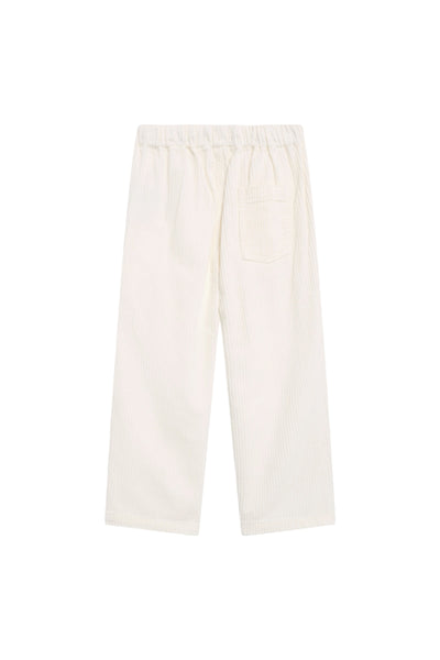 Pantalone bianco in velluto a coste per bambini The New Society ELIO CORDUROY TROUSER WHITE 