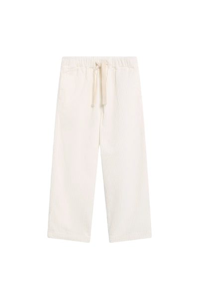 Pantalone bianco in velluto a coste per bambini The New Society ELIO CORDUROY TROUSER WHITE 