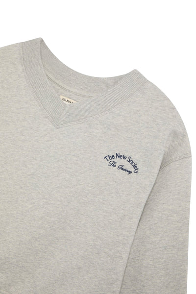 Felpa grigia con logo per bambina The New Society MOCHI TEEN SWEAT LIGHT GREY 