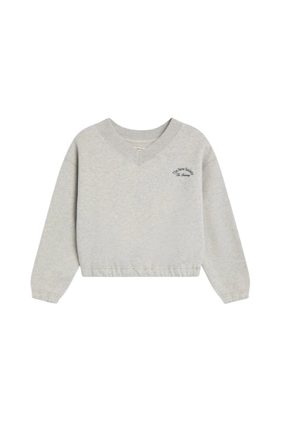 Felpa grigia con logo per bambina The New Society MOCHI TEEN SWEAT LIGHT GREY 