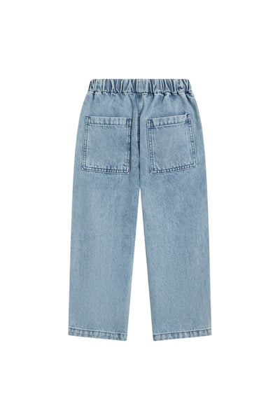 Jeans in denim blu medio per bambina The New Society RIDGE DENIM PANT MID BLUE 
