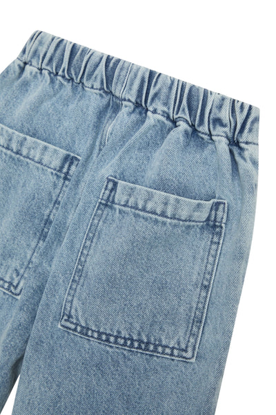Jeans in denim blu medio per bambina The New Society RIDGE DENIM PANT MID BLUE 