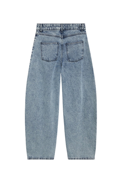 Jeans in denim blu medio per bambini The New Society TNS DENIM TEEN CURVED LIGHT BLUE 