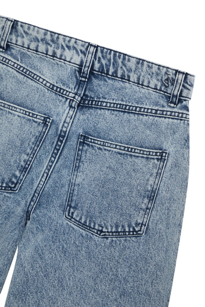 Jeans in denim blu medio per bambini The New Society TNS DENIM TEEN CURVED LIGHT BLUE 