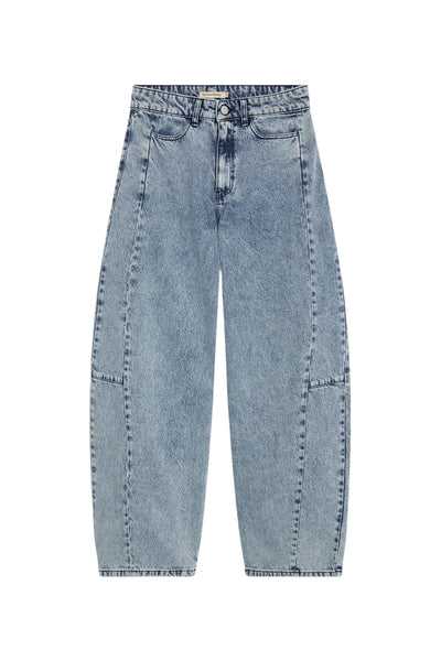 Jeans in denim blu medio per bambini The New Society TNS DENIM TEEN CURVED LIGHT BLUE 