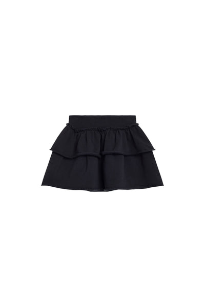Gonna nera in felpa per bambina The New Society TNS LOGO SKIRT FORGED IRON 