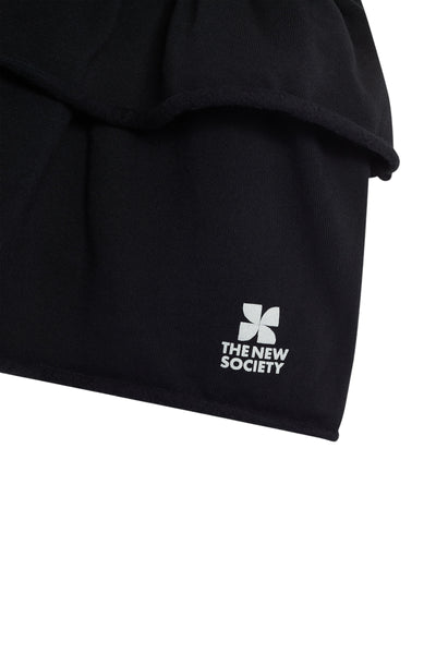 Gonna nera in felpa per bambina The New Society TNS LOGO SKIRT FORGED IRON 