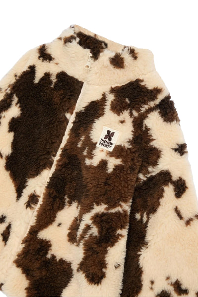 Giacca sherpa con stampa mucca per bambini The New Society WYNN JACKET COW PRINT 