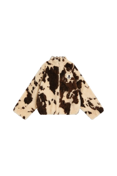 Giacca sherpa con stampa mucca per bambini The New Society WYNN JACKET COW PRINT 