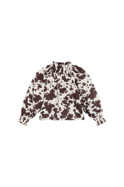 Blusa con stampa mucca per bambina The New Society ZEPHYR BLOUSE COW PRINT 