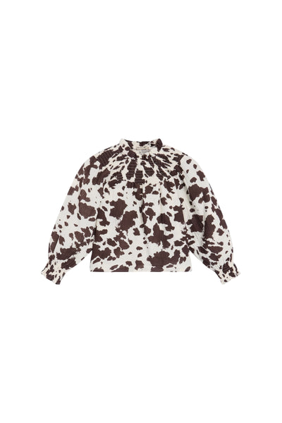 Blusa con stampa mucca per bambina The New Society ZEPHYR BLOUSE COW PRINT 