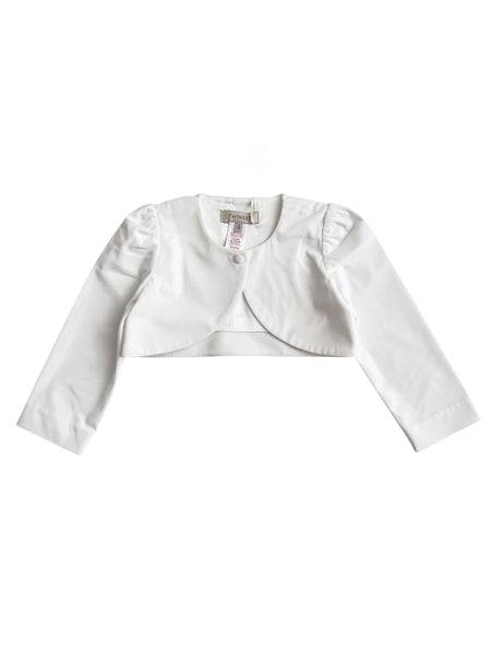 Coprispalle in velluto bianco latte per neonata e bambina Twin set 262GB2073 00282 