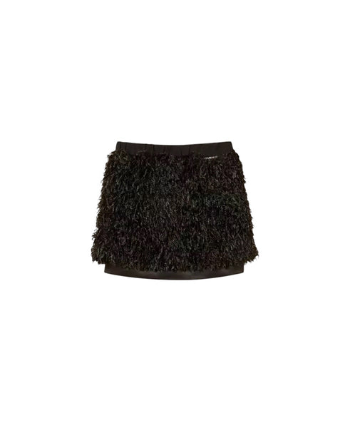 Gonna in ecopelliccia nero per bambina Twin set 262GJ2161 00006 