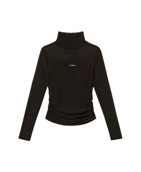 Dolcevita effetto trasparente nero per bambina Twin set 262GJ2250 00006 