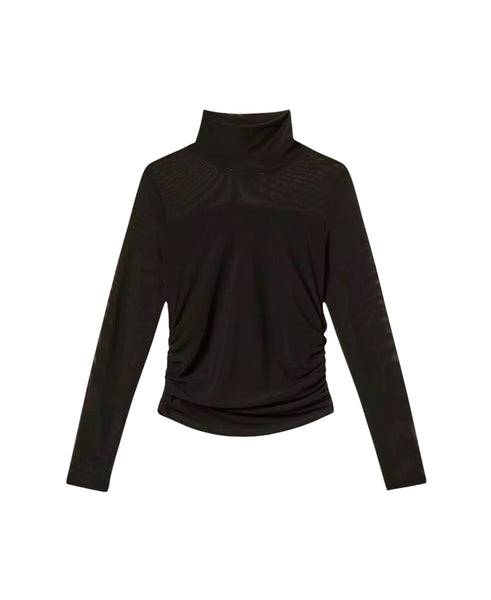 Dolcevita effetto trasparente nero per bambina Twin set 262GJ2250 00006 
