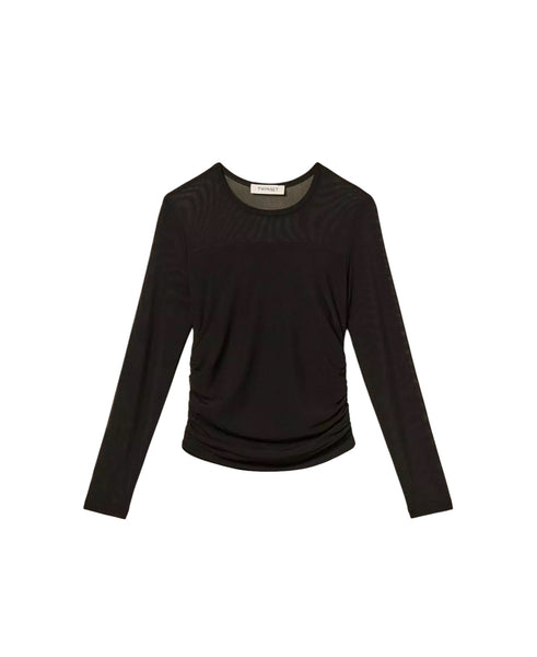 T-shirt in tulle nera per bambina Twin set 262GJ2251 00006 