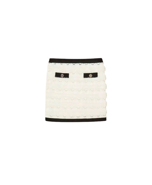 Gonna in ecopellccia bianca per bambina Twin set 262GJ3092 03711 