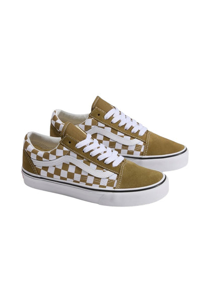 Sneakers verde oliva con motivo a scacchi per bambini Vans VN000D6WHK9 CHBD 