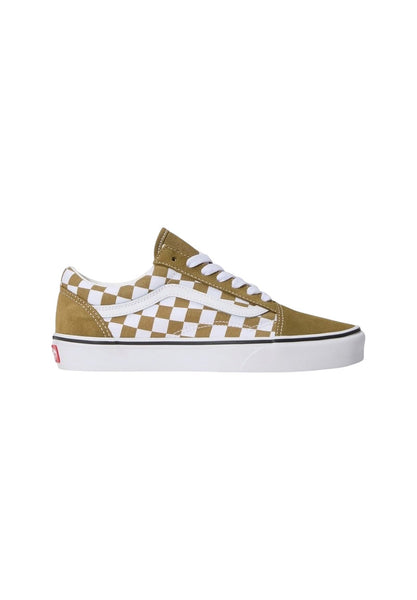 Sneakers verde oliva con motivo a scacchi per bambini Vans VN000D6WHK9 CHBD 