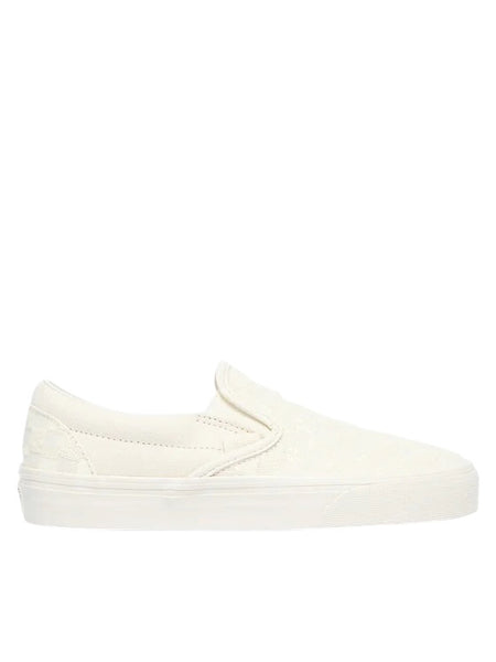 Slip on con grafica checkerboard paillettata bianca per bambina Vans VN000D6YC131 WHITE 