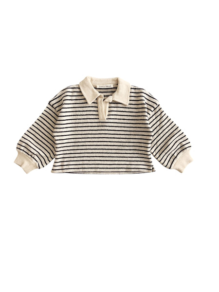Polo in maglia a righe per neonata e bambina Zhoe & Tobiah KTL14 240 