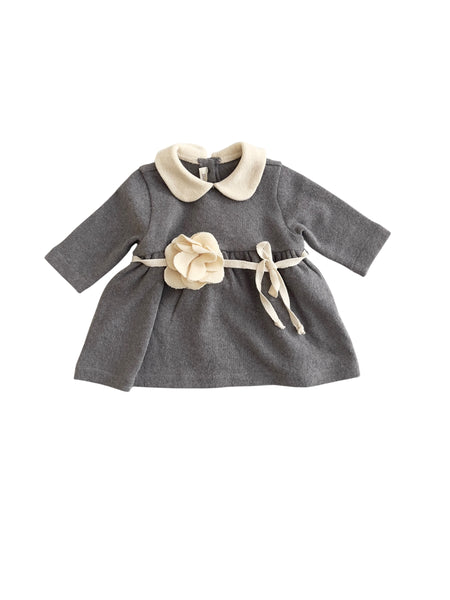 Abito grigio con colletto per neonata Zhoe & Tobiah KTL35 19 