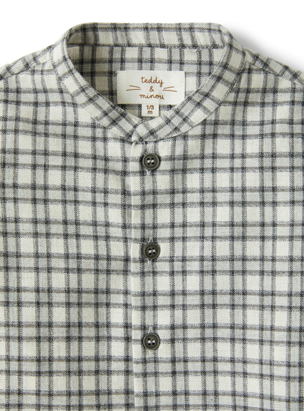 Camicia check alla coreana per neonato